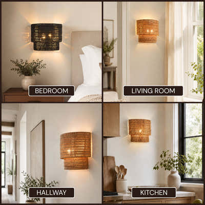 Cavana Rattan Wall Sconce