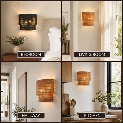 Cavana Rattan Wall Sconce