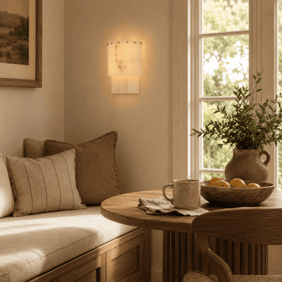 Nivara Alabaster Tiered Wall Sconce