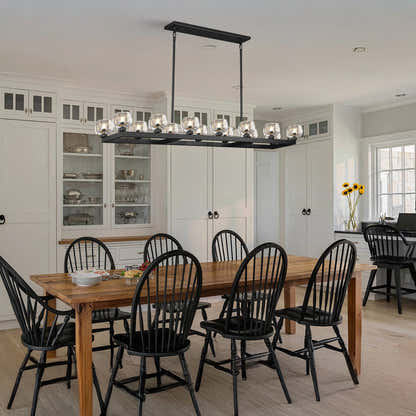 Vellum Rectangular Chandelier 59"W