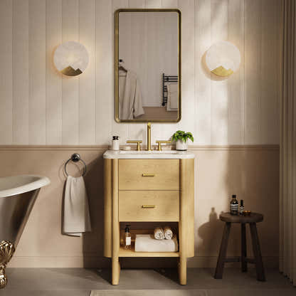 Egwent Alabaster Brass Sconce 20cm