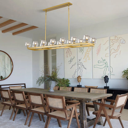 Vellum Rectangular Chandelier 150cm L