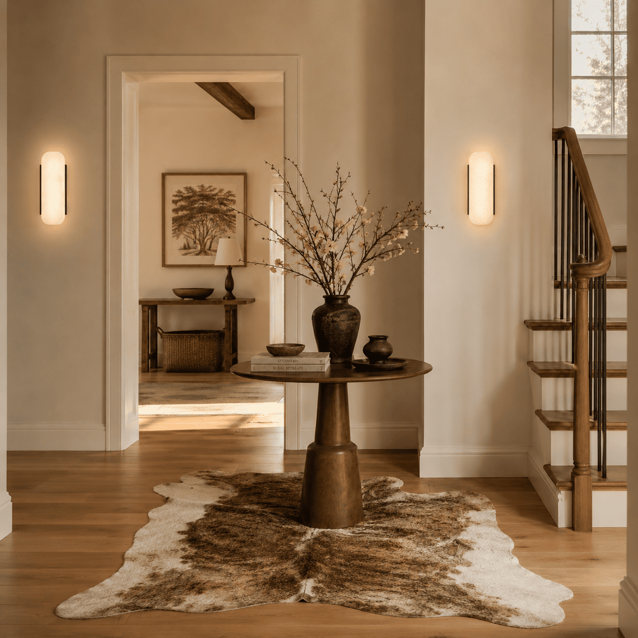 Valora Alabaster Capsule Wall Sconce