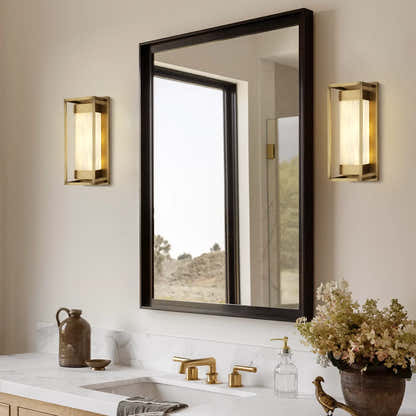 Bravura Alabaster Wall Sconce 16"H