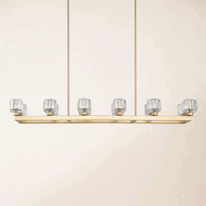 Vellum Rectangular Chandelier 59"W