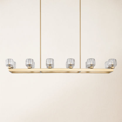 Vellum Rectangular Chandelier 150cm L