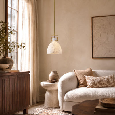 Lioren Resin Dome Pendant Light 10.2"D
