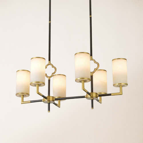 Moral Multi-layer Branda Alabaster Round chandelier 81cm L