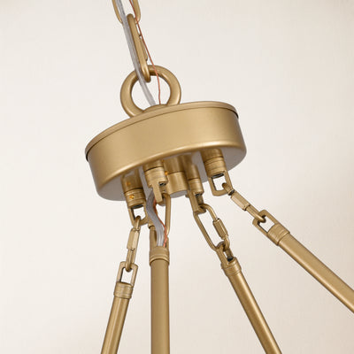 Vellum Crystal Round Chandelier 59"D