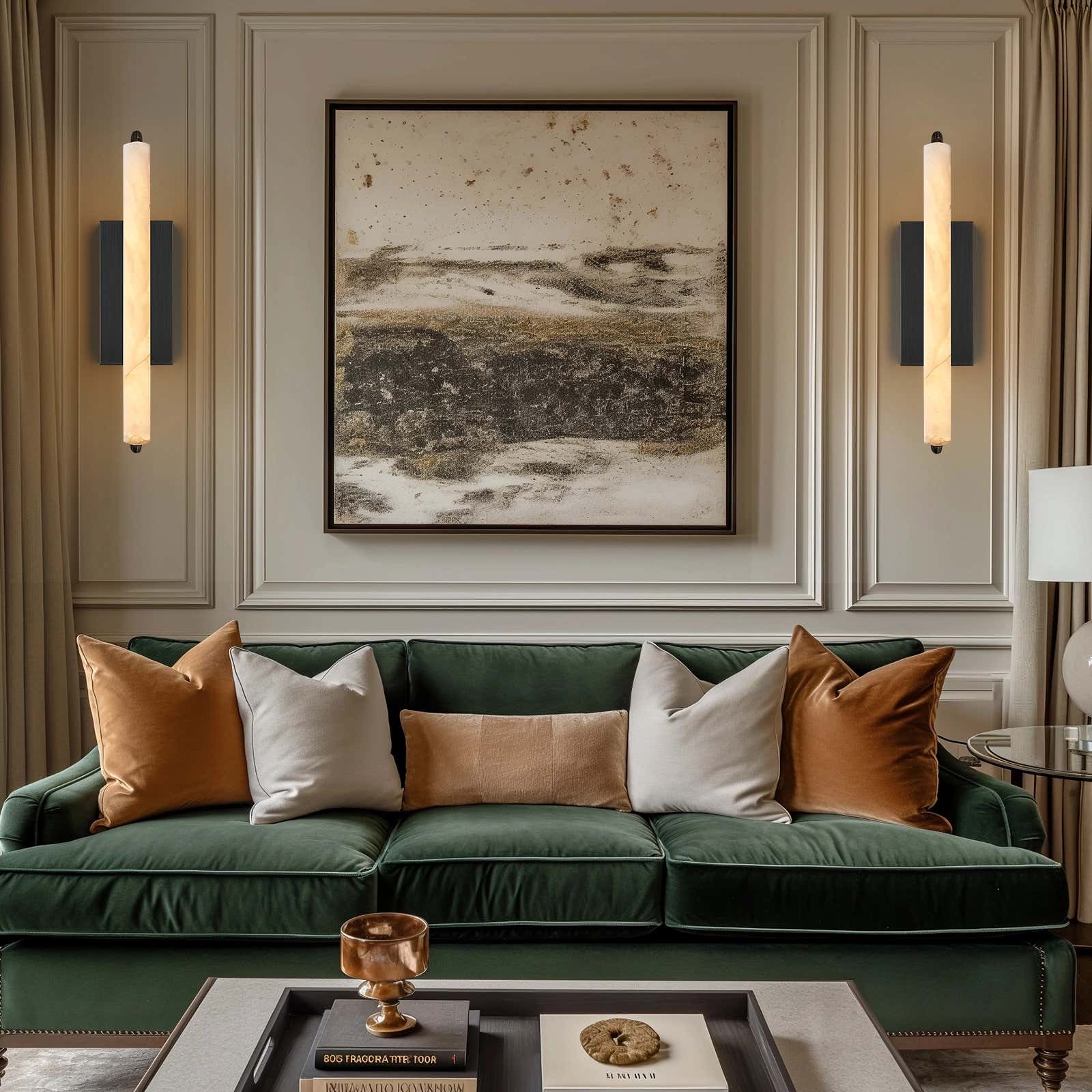 Clara Glow Alabaster Single Wall Sconce 19"H