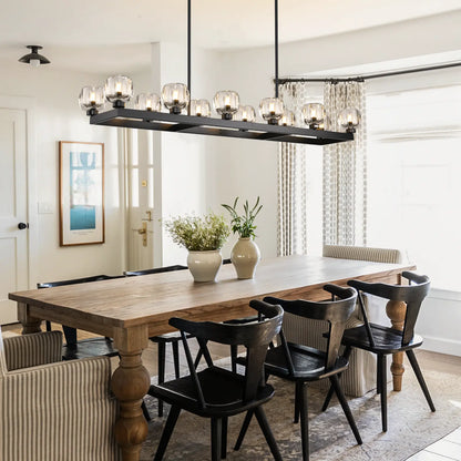 Vellum Rectangular Chandelier 173cm L