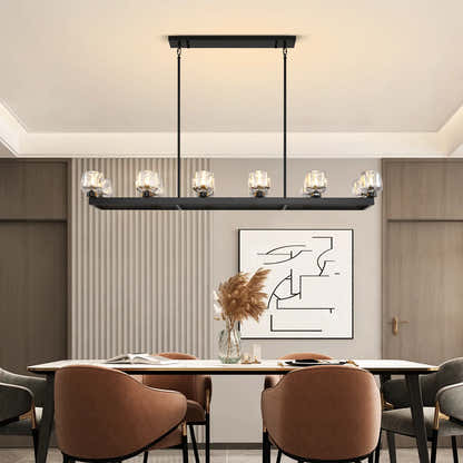 Vellum Rectangular Chandelier 68"W