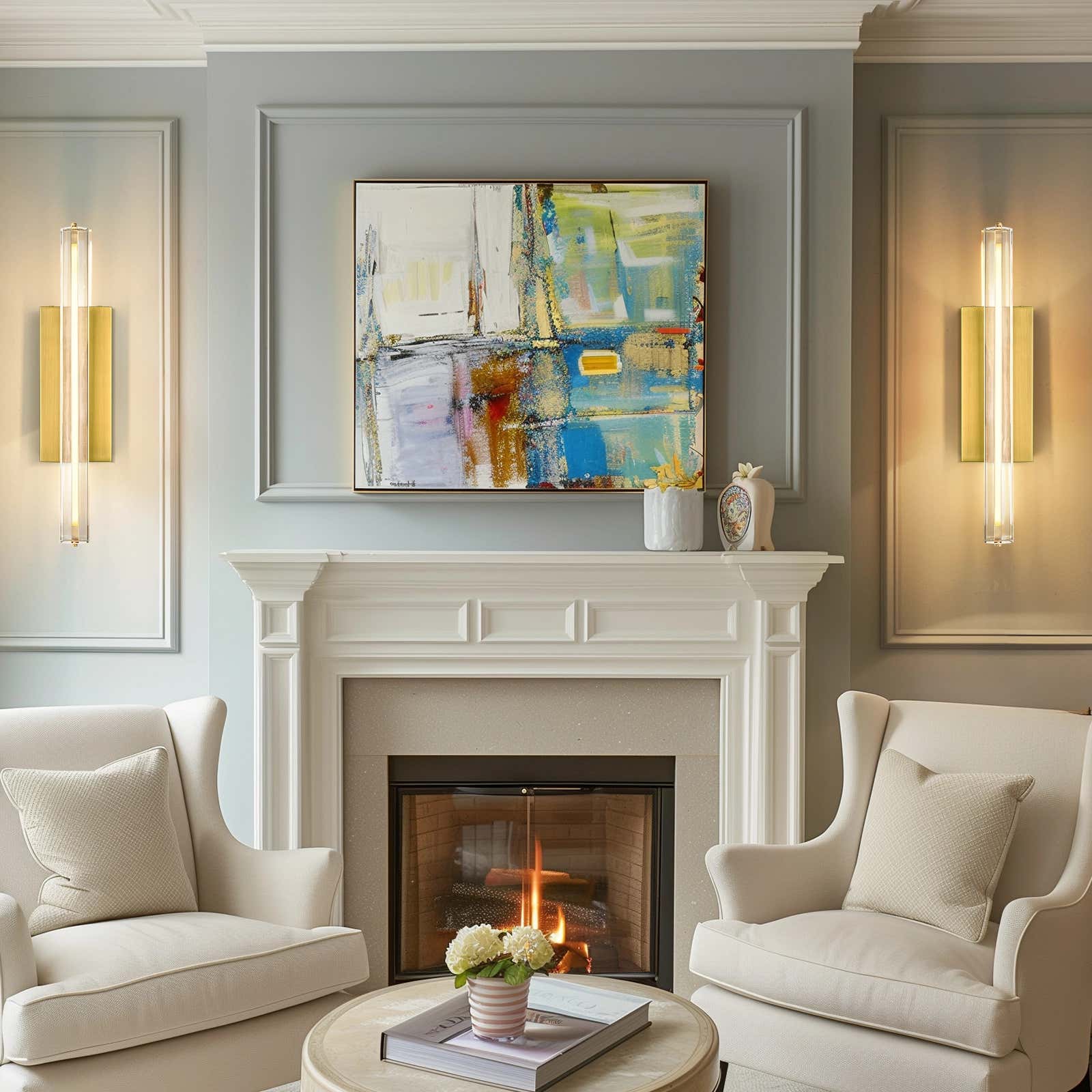 Clara Glow Crystal Single Wall Sconce 19"