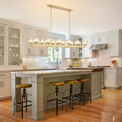 Vellum Rectangular Chandelier 68"W