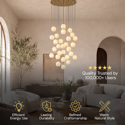 Quorvyn Resin Globe Round Chandelier