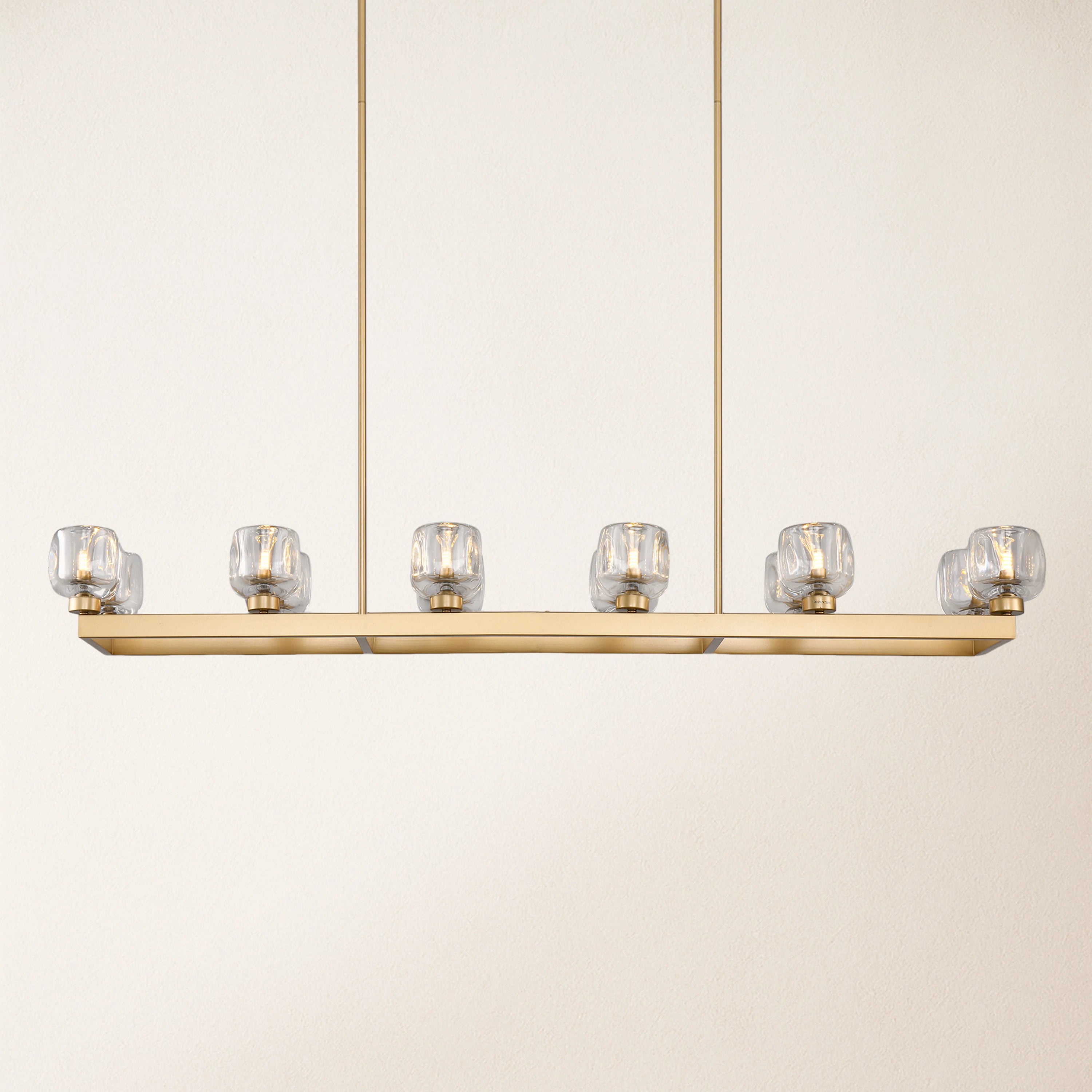 Vellum Rectangular Chandelier 150cm L