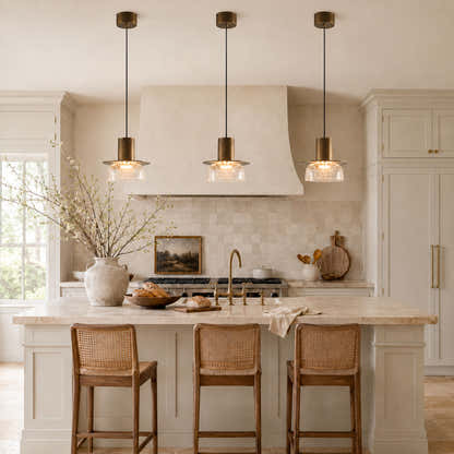 Zendria Crackle Glass Pendant Light