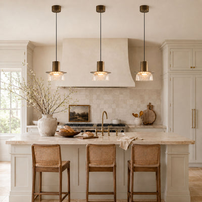Zendria Crackle Glass Pendant Light