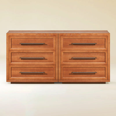 Alvar 61″ Oak 6-Drawer Chest(Set of 2)