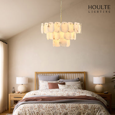 Moira Alabaster Multi-Tier Round Chandelier 81cm D