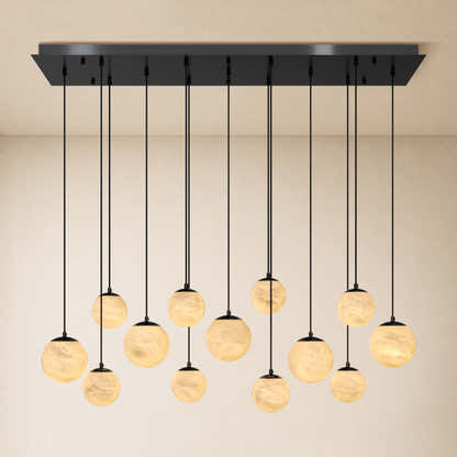 Elviora Resin Globe Rectangular Chandelier
