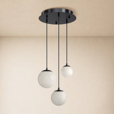 Elviora Resin Globe Round Chandelier 