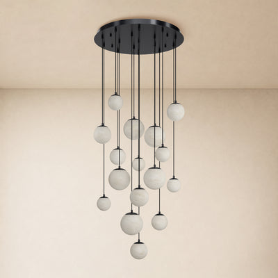 Elviora Resin Globe Round Chandelier 