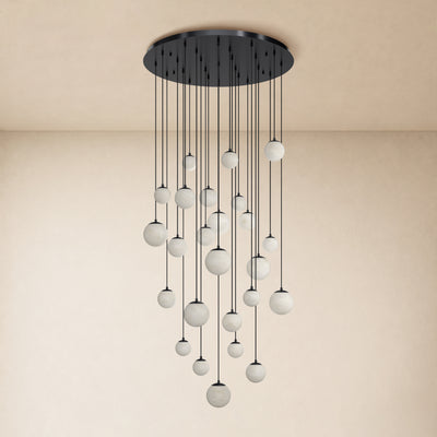 Elviora Resin Globe Round Chandelier 
