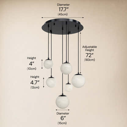 Elviora Resin Globe Round Chandelier