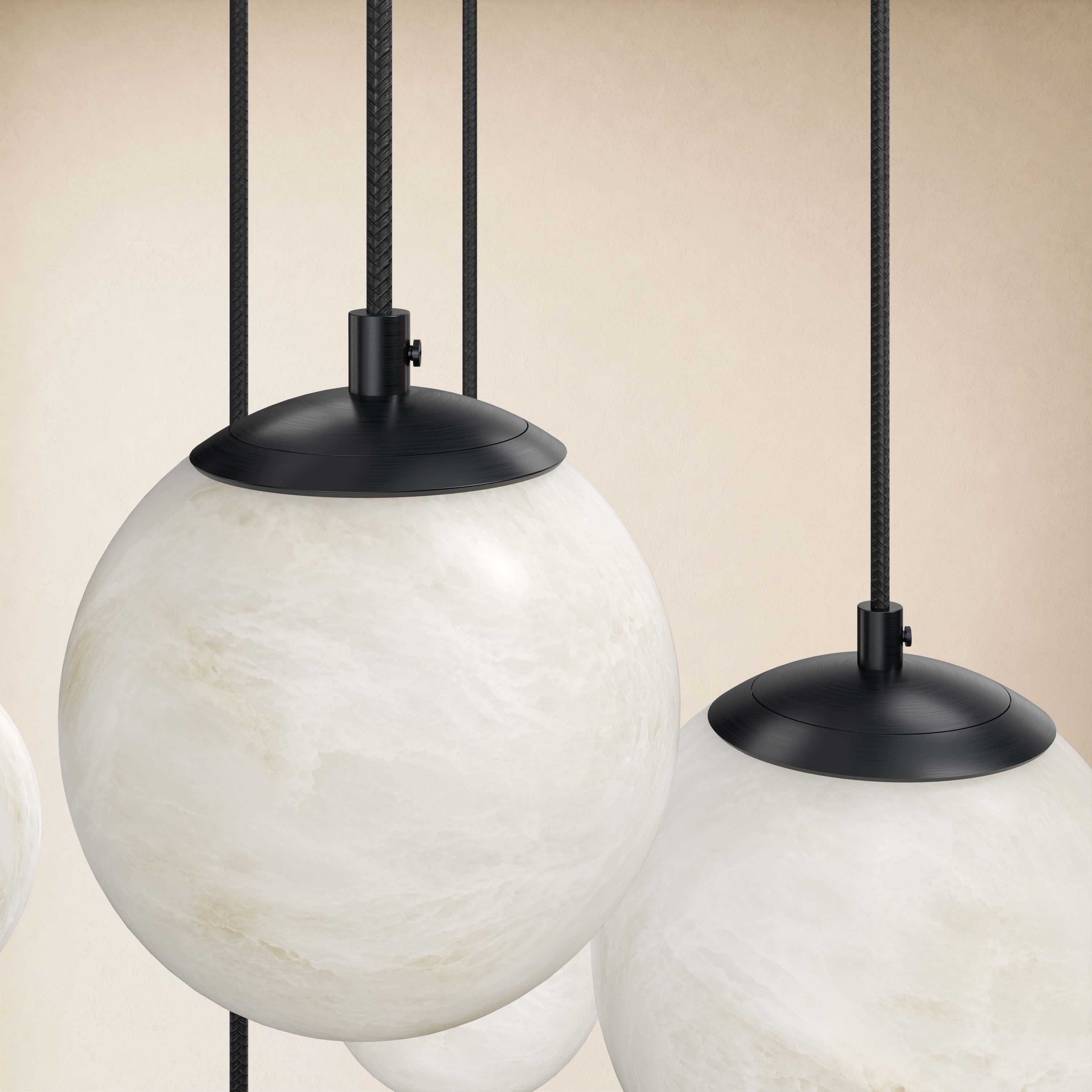 Elviora Resin Globe Rectangular Chandelier