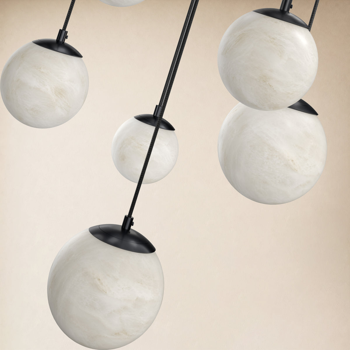 Elviora Resin Globe Round Chandelier 