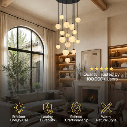 Elviora Resin Globe Round Chandelier