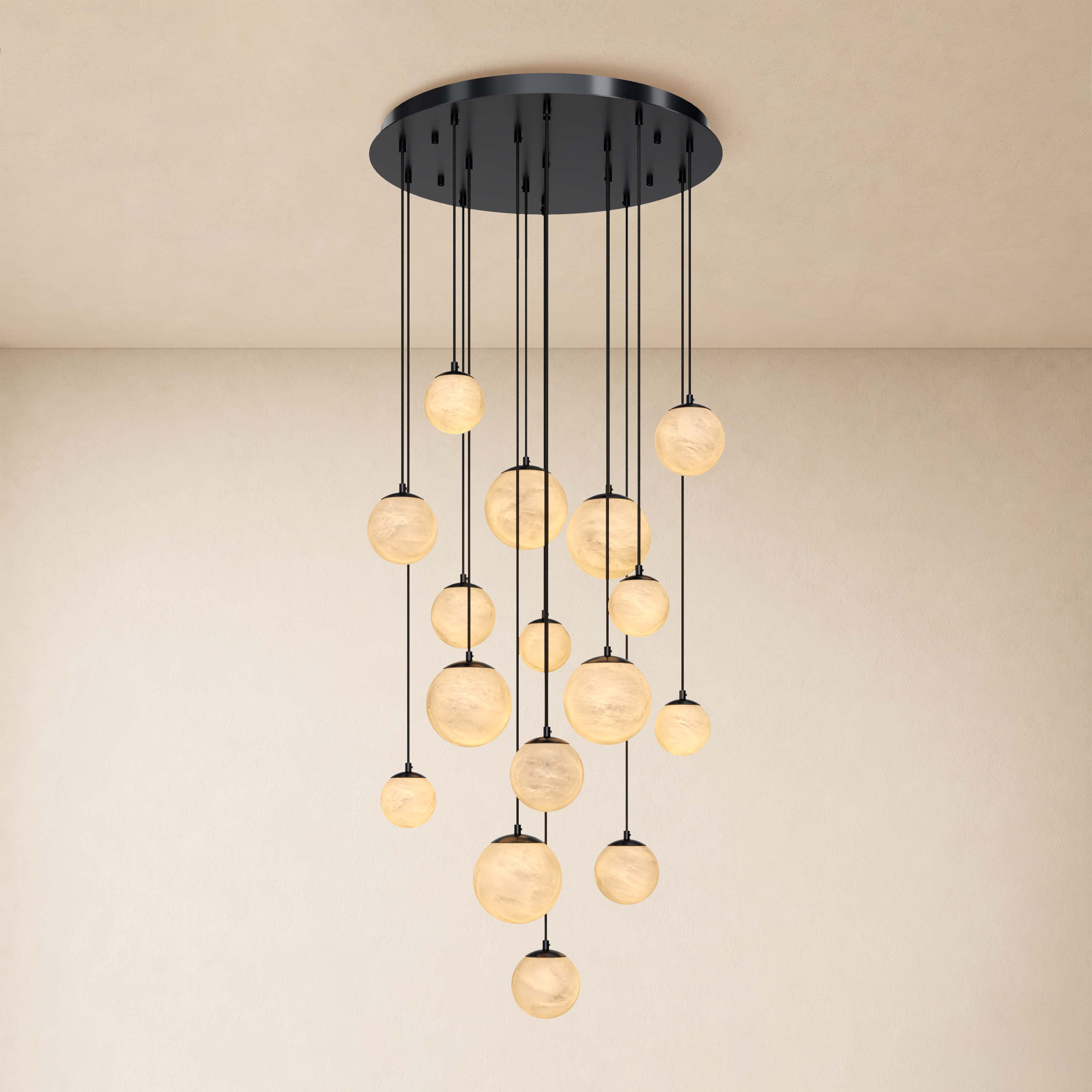 Elviora Resin Globe Round Chandelier