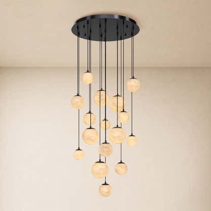 Elviora Resin Globe Round Chandelier