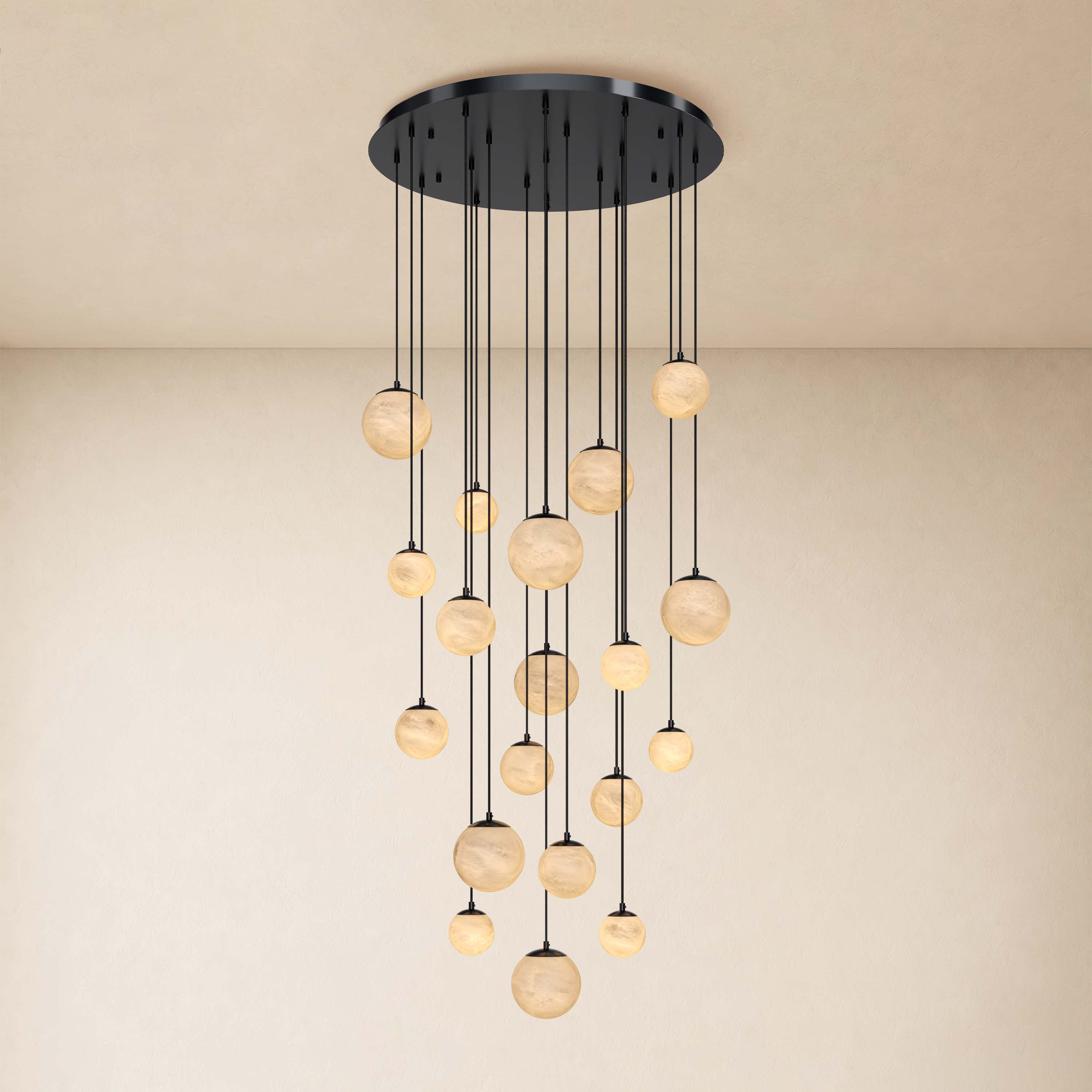 Elviora Resin Globe Round Chandelier