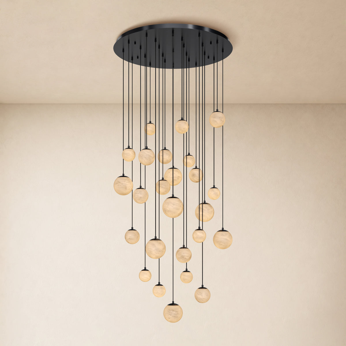 Elviora Resin Globe Round Chandelier 