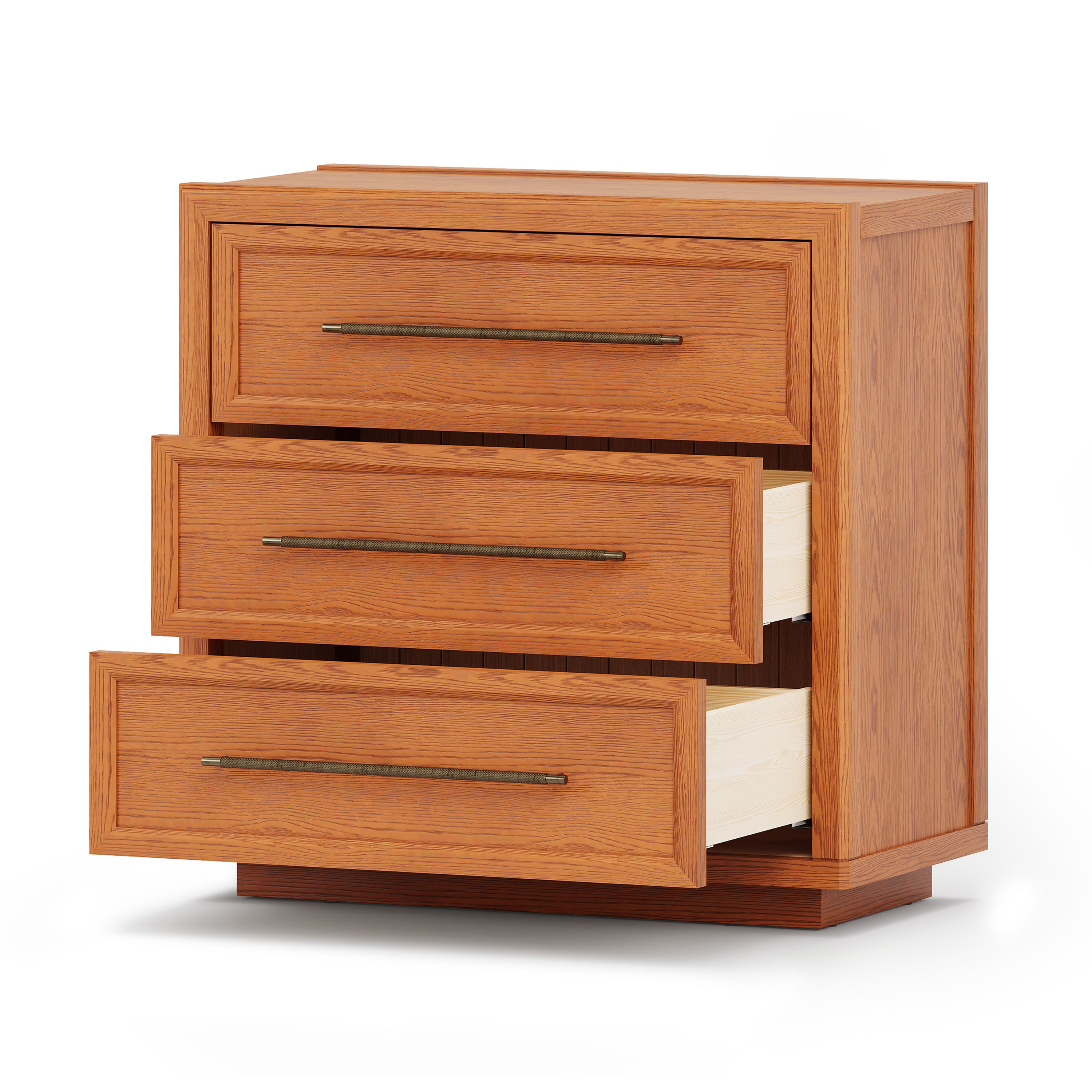 Alvar 61″ Oak 6-Drawer Chest(Set of 2)