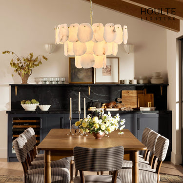 Moira Alabaster Multi-Tier Round Chandelier 81cm D