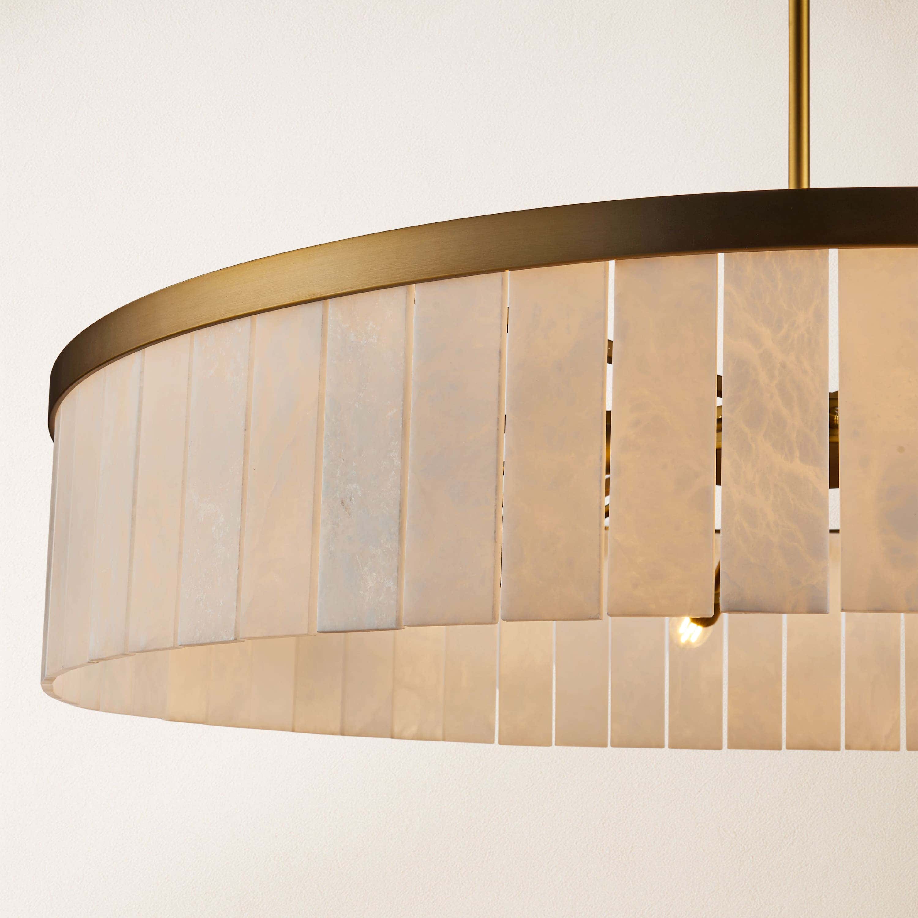 Janina Alabaster Round Chandelier 105cm D