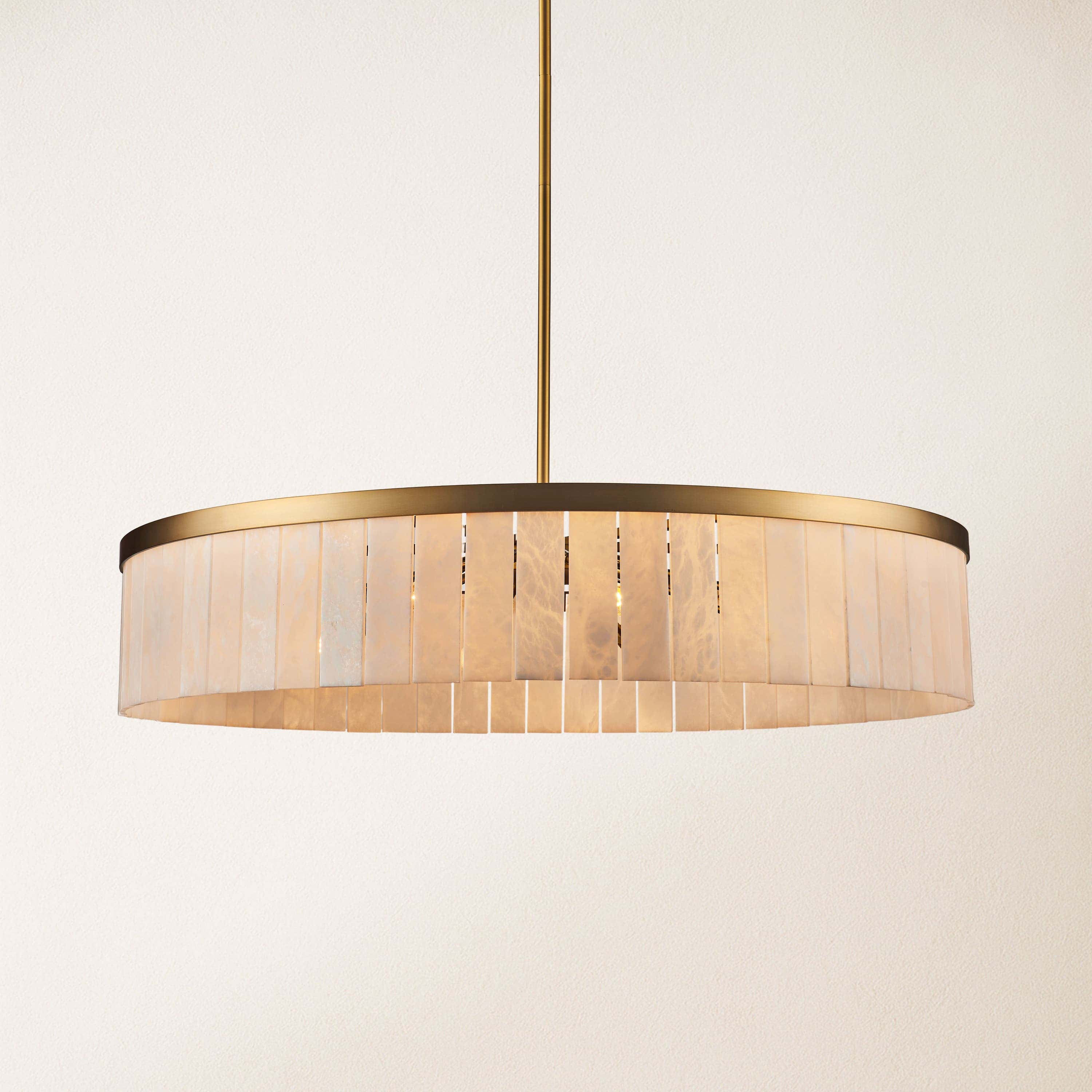 Janina Alabaster Round Chandelier 105cm D
