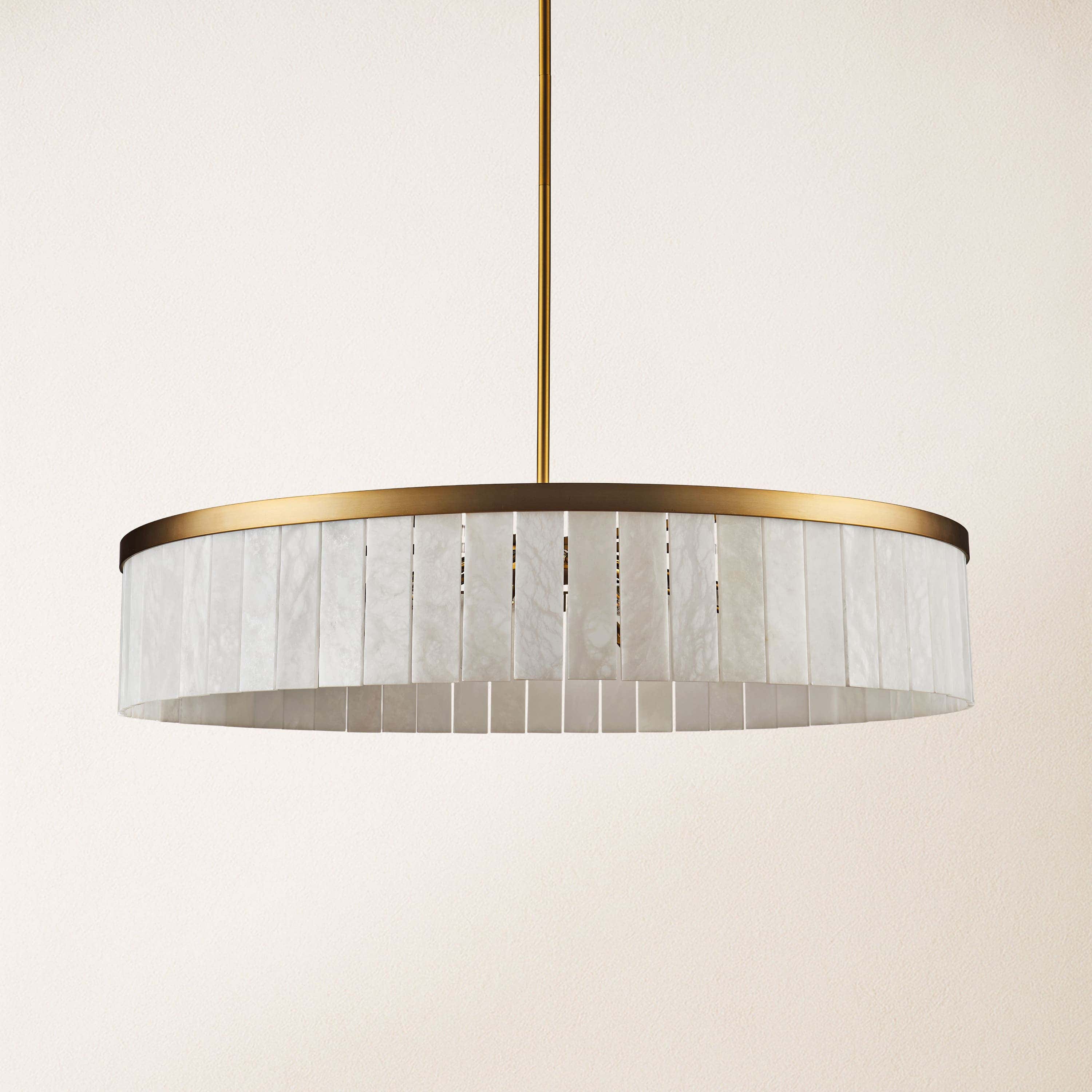 Janina Alabaster Round Chandelier 105cm D