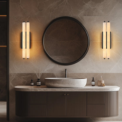 Clara Glow Alabaster Double Wall Sconce 48cm