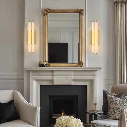 Clara Glow Alabaster Double Wall Sconce 48cm
