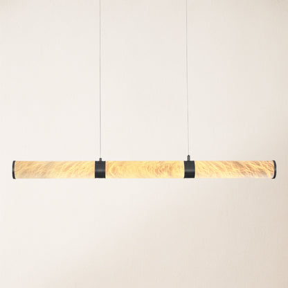 Sylvia Alabaster Linear Chandelier 47"