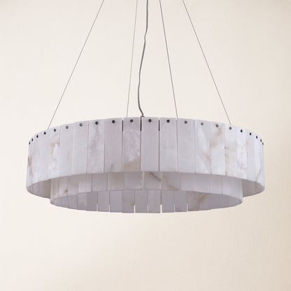 Sawyer Alabaster Round Chandelier 80cm D