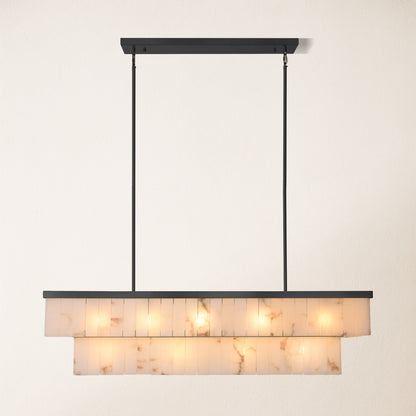 Solmare Alabaster Rectangular Chandelier 138cm