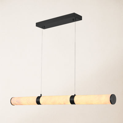 Sylvia Alabaster Linear Chandelier 47"