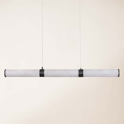Sylvia Alabaster Linear Chandelier 47"