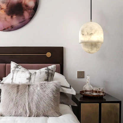 Hecate Alabaster Modern Pendant 15cm