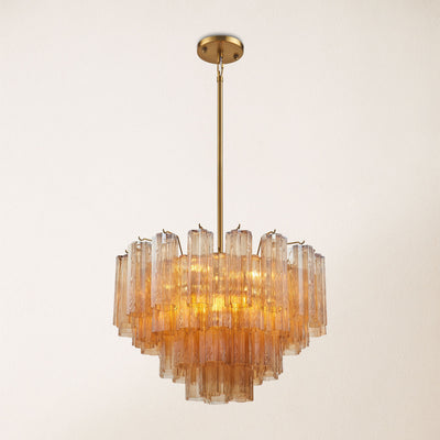 Dawel Glass Round Chandelier 24"D